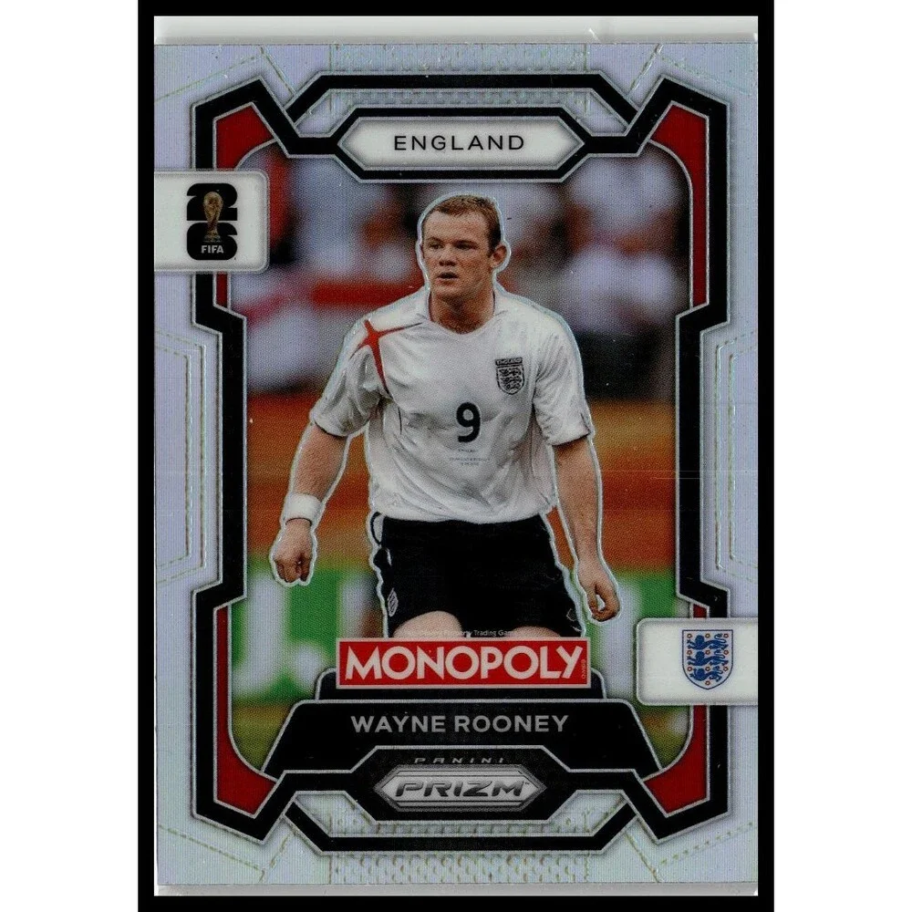 2026 Panini Prizm Monopoly FIFA Cup Wayne Rooney #27 England Silver Prizms
